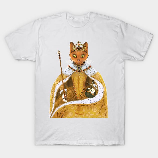 Queen Elizabeth I cat - historiCATS illustrations T-Shirt by vixfx